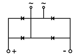 Circuito del ponte diodi monofase