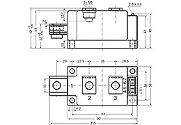 Schema del modulo a diodo tiristore