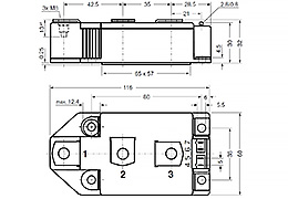 Schema del modulo a diodo tiristore