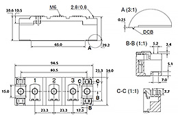 Schema del modulo a diodo tiristore