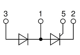 Circuito del modulo a diodi a tiristori