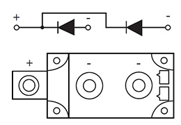 Schema del circuito dei moduli a diodi