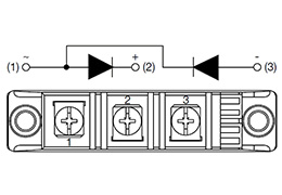 Schema del circuito dei moduli a diodi