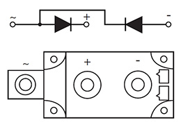 Schema del circuito dei moduli a diodi