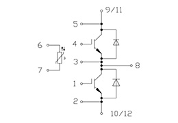 Topologia del modulo IGBT FF650R17IE4D_B2