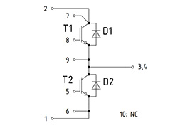Topologia del modulo IGBT FF450R33T3E3