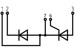 Moduli a diodi a tiristori MD/T3-201-18-F