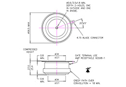 Cancello distribuito Tiristore R0830LS14D (R190SH14) Dimensioni