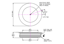 Cancello distribuito Tiristore R3047TD28R (R1863DH28) Dimensioni