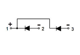 Schema del circuito del modulo a doppio diodi CC412099C
