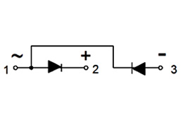 Schema del circuito del modulo a doppio diodi CD411499C