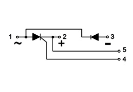 Schema del circuito dei Moduli a Tiristori