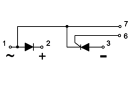 Schema del circuito dei Moduli a Tiristori