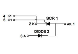 Schema del circuito dei Moduli a Tiristori