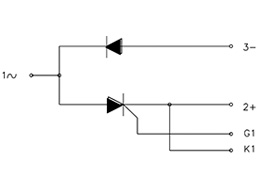 Schema del circuito dei Moduli a Tiristori