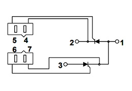 Schema del circuito dei moduli a tiristori