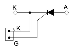 Schema del circuito dei moduli a tiristori