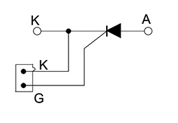 Schema del circuito dei moduli a tiristori Schema del circuito dei moduli a tiristori