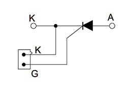 Schema del circuito dei moduli a tiristori
