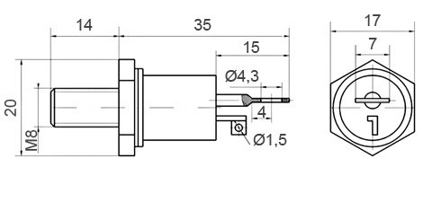 dimensioni TC132-50-8 (TS132-50-8)